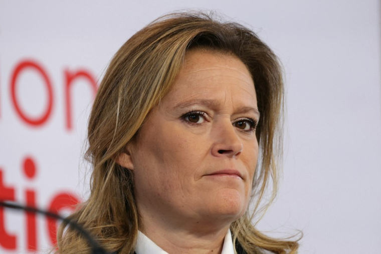 Olivie Grégoire à Paris, le 24 avril 2024. ( AFP / THOMAS SAMSON )