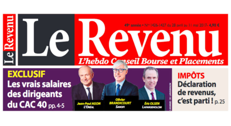 Couverture du numéro 1426-1427 de l'hebdomadaire Le Revenu. (© Le Revenu)