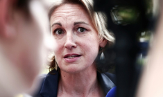 La secrétaire générale de la CFDT, Marylise Léon, à Boissy-la-Rivière (Essonne), le 26 août 2025 ( POOL / Thibaud MORITZ )