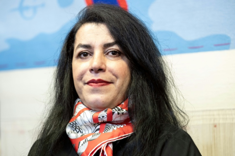 L'autrice franco-iranienne Marjane Satrapi à Paris le 12 mars 2024 ( AFP / BERTRAND GUAY )