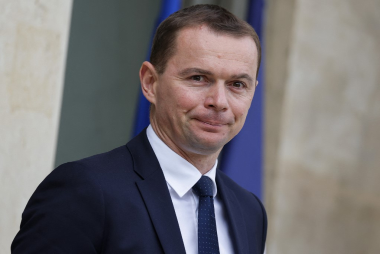 Le ministre français du Travail Olivier Dussopt, après le Conseil des ministres à l'Élysée, le 20 septembre 2023.  ( AFP / LUDOVIC MARIN )