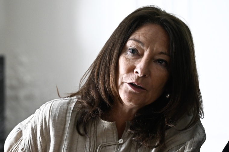 La députée RN et ex-magistrate Pascale Piera en conférence de presse à Paris, le 16 mai 2025 ( AFP / JULIEN DE ROSA )