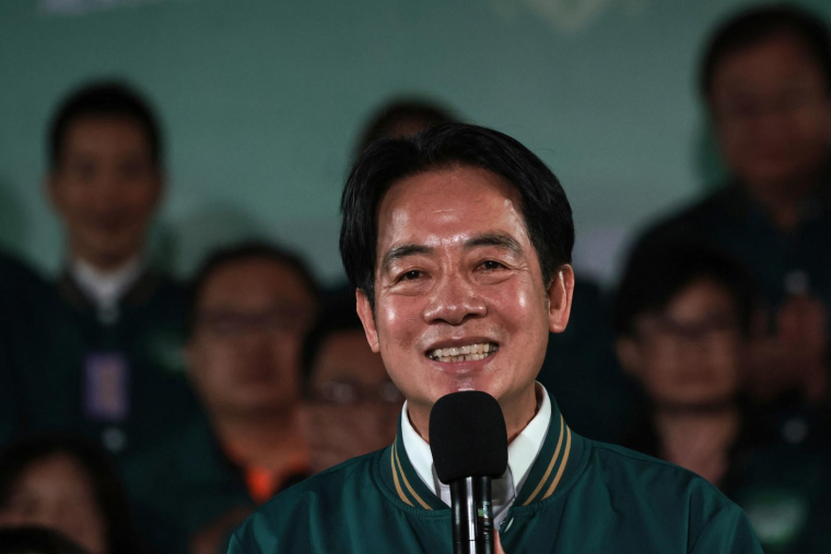 Le nouveau président de Taïwan Lai Ching-te à Taipei le 13 janvier 2024. ( AFP / YASUYOSHI CHIBA )