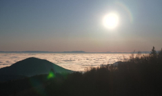 Images de la station de ski du Champ du feu sous la neige