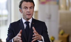 Emmanuel Macron à Hiroshima le 21 mai 2023. ( AFP / LUDOVIC MARIN )