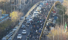 Des commerçants manifestent contre la vie chère et l'hyperinflation galopante à Téhéran, le 29 décembre 2025 ( FARS NEWS AGENCY / HANDOUT )