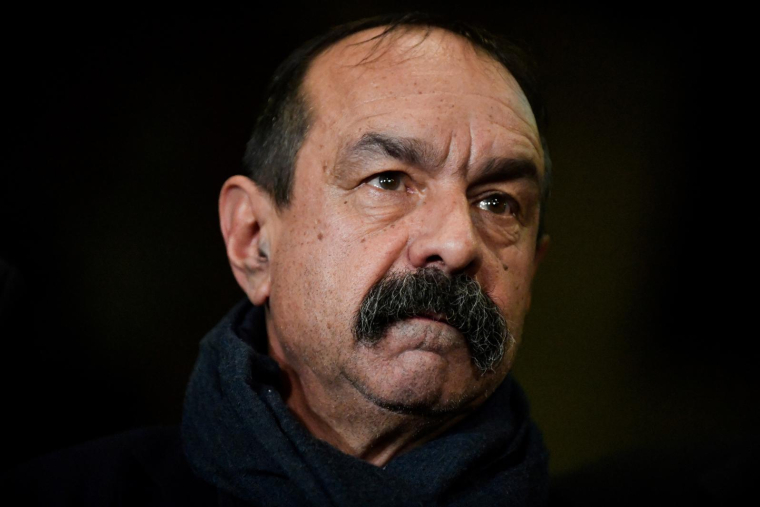 Philippe Martinez, le 10 janvier 2023 à Paris. ( AFP / JULIEN DE ROSA )