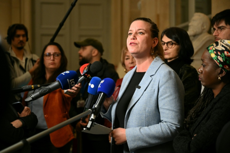 Mathilde Panot, présidente du groupe LFI à l'Assemblée, le 2 février 2026 à l'Assemblée nationale, à Paris ( AFP / Bertrand GUAY )