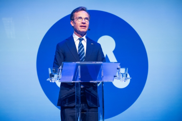 Le Premier ministre suédois Ulf Kristersson à Stockholm le 9 mai 2026 ( AFP / Jonathan NACKSTRAND )