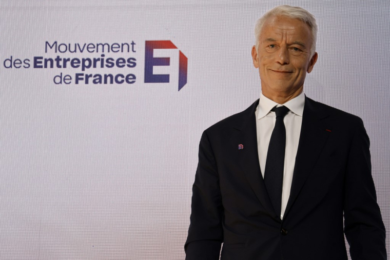 Patrick Martin est à la tête du Medef depuis le 6 juillet 2023. ( AFP / LUDOVIC MARIN )