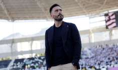 Davide Ancelotti, ancien entraîneur de Botafogo, avant le match contre le Santos