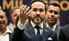 Le président élu de Colombie, Abelardo de la Espriella, le 30 juillet 2026 à Bogota ( AFP / Luis ACOSTA )
