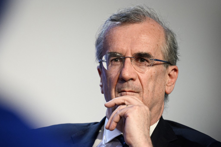 François Villeroy de Galhau à Davos, en Suisse, le 23 mai 2022. ( AFP / FABRICE COFFRINI )
