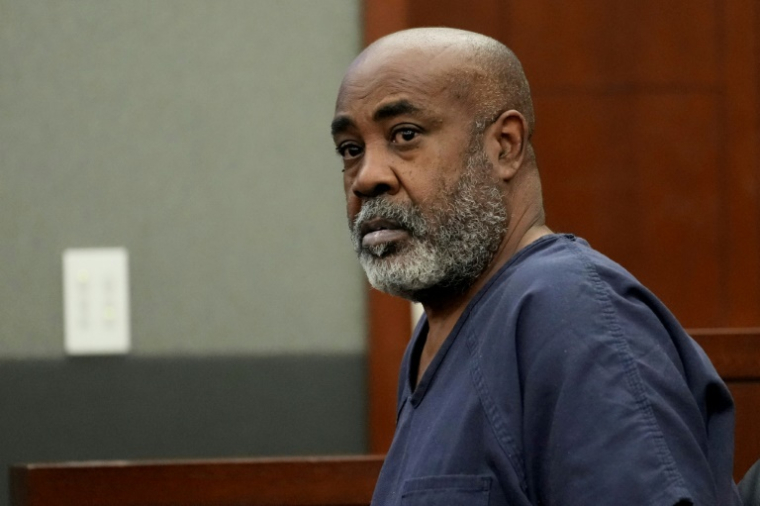 Duane "Keefe D" Davis comparaît devant un tribunal de Las Vegas, dans l'ouest des Etats-Unis, le 19 octobre 2023 ( POOL / John Locher )