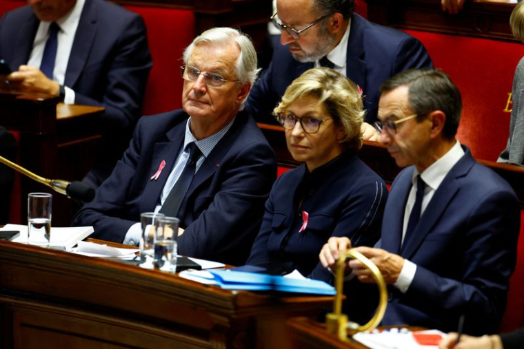 Le Premier ministre Barnier prononce son discours de politique générale devant le Parlement à Paris