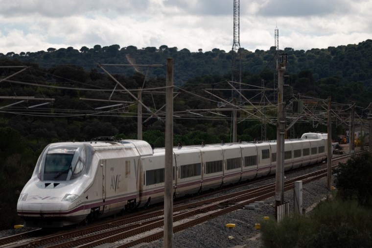 Un train près de la gare d'Adamuz, en février 2026 (illustration) ( AFP / JORGE GUERRERO )