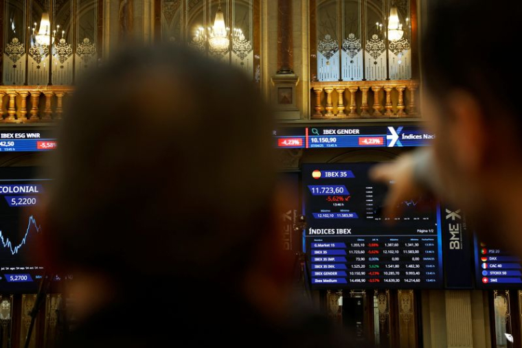 Vue à la bourse de Madrid