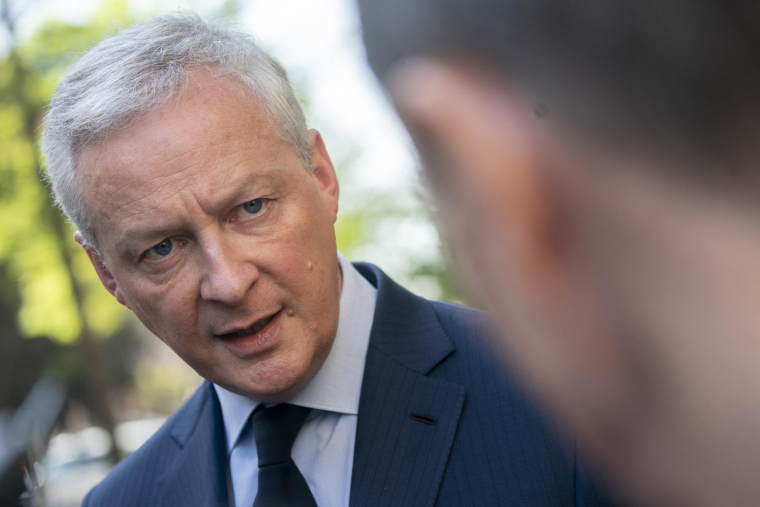 Le ministre de l'Economie Bruno Le Maire à Washington, DC le 12 avril. ( AFP / STEFANI REYNOLDS )