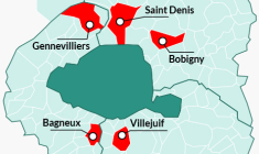 Ces cinq villes devraient bénéficier des investissements du Grand Paris. (© DR)