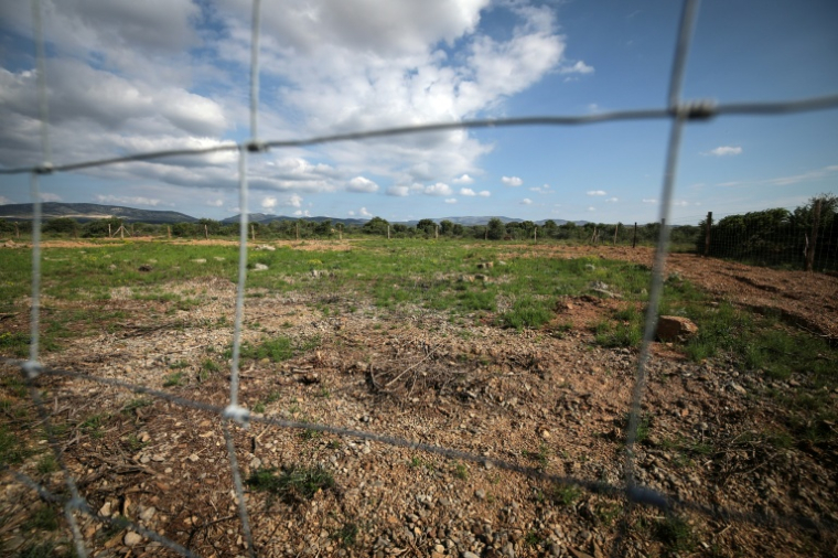 Un site identifié comme ayant abrité des tombes de harkis, près du Mémorial du camp de Rivesaltes, le 28 avril 2025 dans les Pyrénées-Orientales ( AFP / Valentine CHAPUIS )