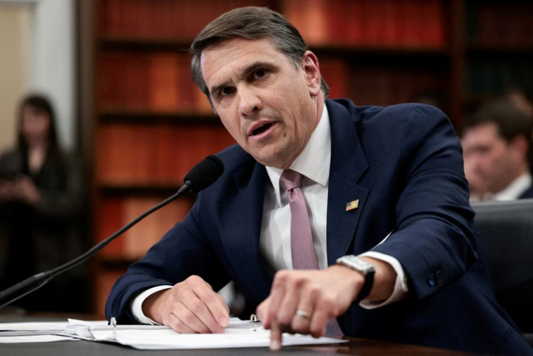 Le procureur général des États-Unis par intérim, Todd Blanche, s'exprime lors d'une audience à Washington