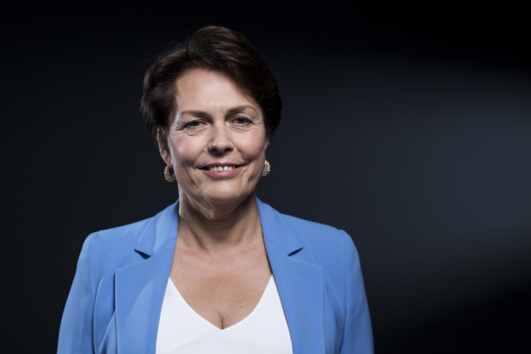 Véronique Bédague, ici à Paris le 19 juillet 2023, a intégré Nexity en 2017, comme secrétaire générale et membre du comité exécutif, et a été nommée PDG en 2023.  ( AFP / JULIEN DE ROSA )