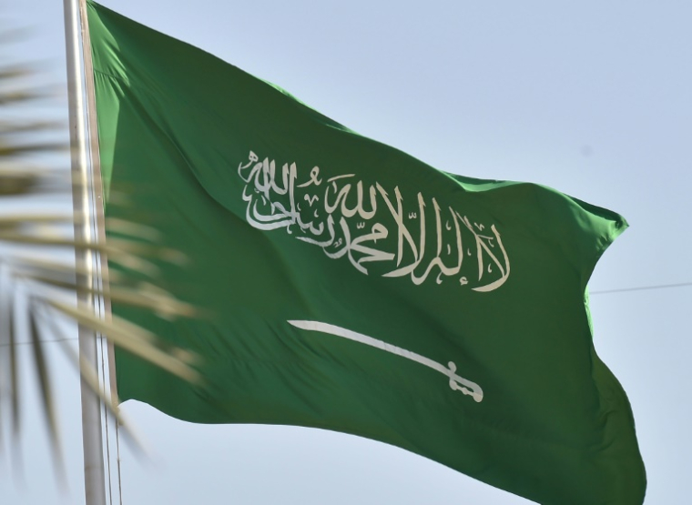 Le drapeau national saoudien à Ryad, le 22 septembre 2020 ( AFP / FAYEZ NURELDINE )