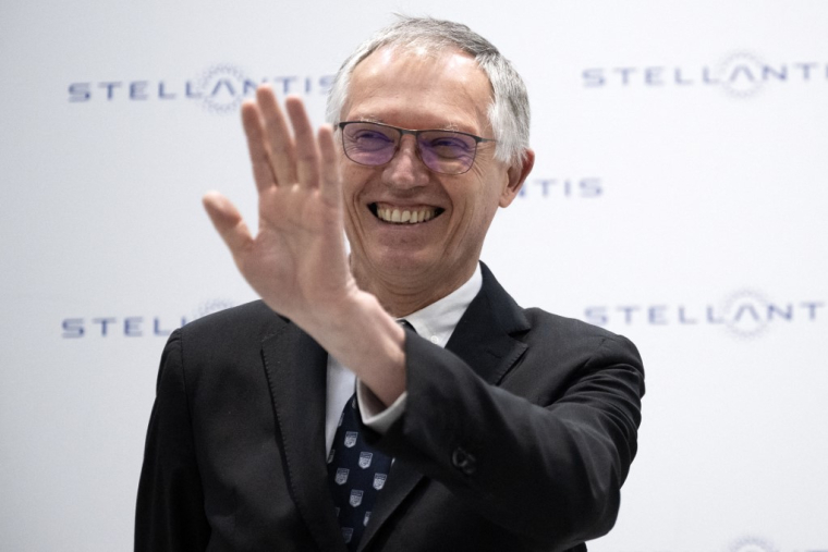 Carlos Tavares, à Turin, le 10 avril 2024 ( AFP / MARCO BERTORELLO )
