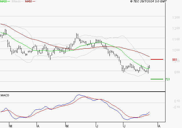 AIR FRANCE-KLM : Attendre un test du support
