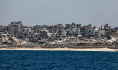 Photo d'archives: Des bâtiments détruits à Gaza