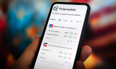 Le logo de Polymarket sur un smartphone. (Crédits: Adobe Stock)