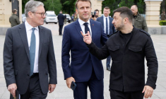 Le Premier ministre britannique et les présidents français et  ukrainien à Kyiv