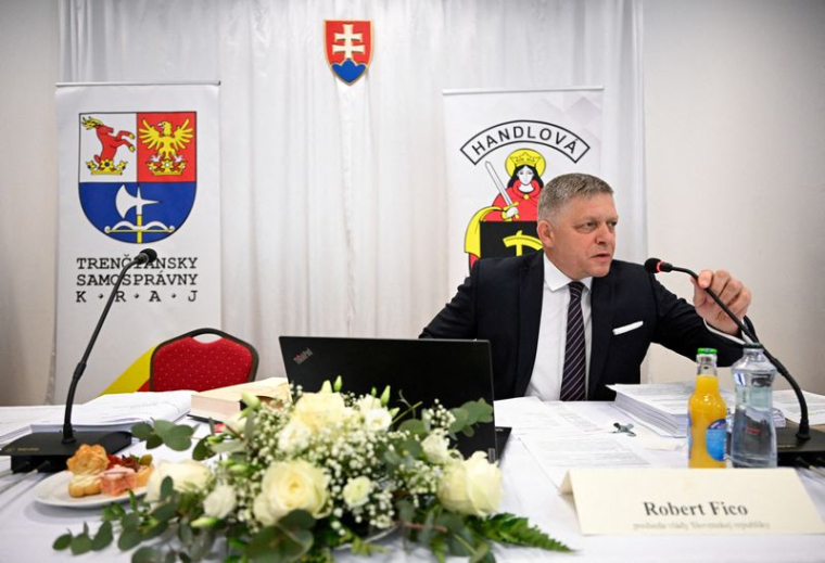 Robert Fico lors d'une réunion du gouvernement, à Handlova