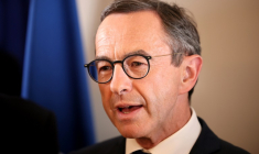 Le ministre de l'Intérieur Bruno Retailleau à Paris le 18 mai 2025 ( AFP / Kiran RIDLEY )