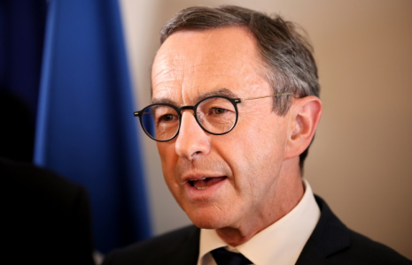 Le ministre de l'Intérieur Bruno Retailleau à Paris le 18 mai 2025 ( AFP / Kiran RIDLEY )