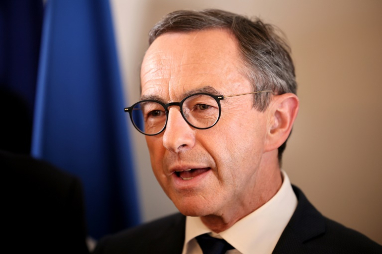 Le ministre de l'Intérieur Bruno Retailleau à Paris le 18 mai 2025 ( AFP / Kiran RIDLEY )