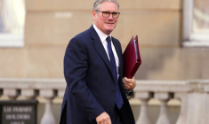 Le Premier ministre britannique Keir Starmer arrive à un sommet organisé dans le centre de Londres, le 22 octobre 2025 ( POOL / Kirsty Wigglesworth )