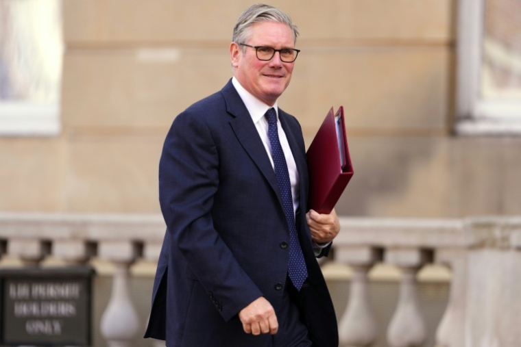 Le Premier ministre britannique Keir Starmer arrive à un sommet organisé dans le centre de Londres, le 22 octobre 2025 ( POOL / Kirsty Wigglesworth )