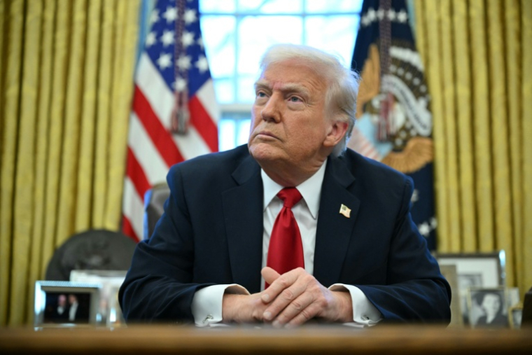 Le président américain Donald Trump, le 26 mars 2025 à Washington ( AFP / Mandel NGAN )