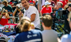 Le militant et commentateur d'extrême droite Charlie Kirk apparaît lors d'une conférence à l'université de Utah Valley, à Orem