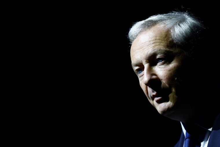 Le ministre français de l'Economie et des Finances, Bruno Le Maire lors du Mondial de l'automobile à Paris