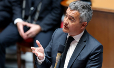 Le ministre de la Justice Gérald Darmanin à l'Assemblée nationale, le 10 juin 2025 à Paris ( AFP / GEOFFROY VAN DER HASSELT )