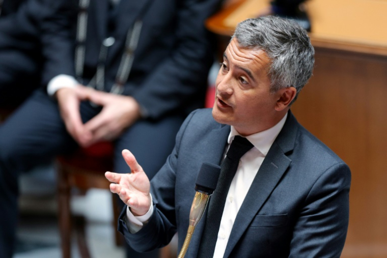 Le ministre de la Justice Gérald Darmanin à l'Assemblée nationale, le 10 juin 2025 à Paris ( AFP / GEOFFROY VAN DER HASSELT )