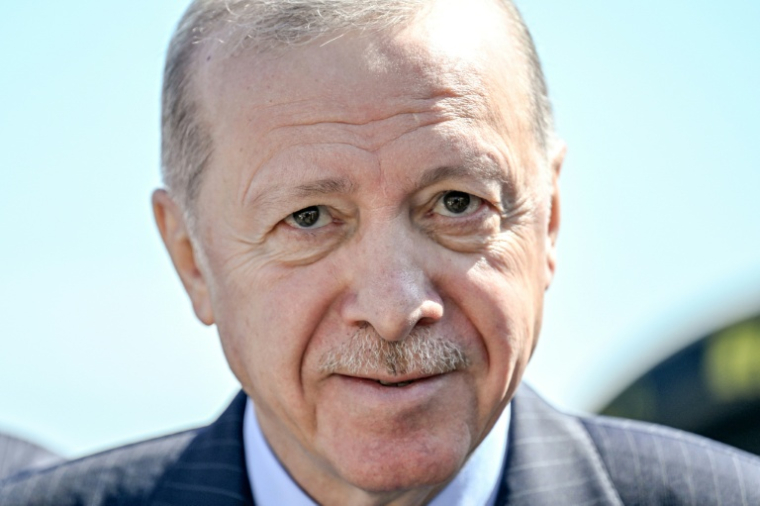 Le président turc Recep Tayyip Erdogan le 24 avril 2026 à Istanbul en Turquie ( AFP / Ozan KOSE )