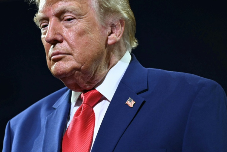 Le président américain Donald Trump lors d'un discours dans un lycée de Marietta, en Géorgie (sud), le 22 juillet 2026 ( AFP / SAUL LOEB )