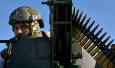 Dans la région de Jytomyr, le 30 janvier 2024. ( AFP / SERGEI SUPINSKY )