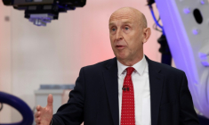 le ministre des Finances, John Healey, lors d'un discours à Coventry (centre du Royaume-Uni) le 7 septembre 2026 ( POOL / Betty Laura Zapata )