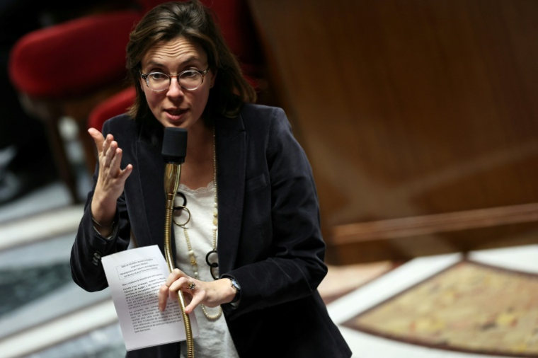 La ministre des Comptes publics Amélie de Montchalin à l'Assemblée nationale à Paris, le 13 janvier 2026  ( AFP / Anne-Christine POUJOULAT )