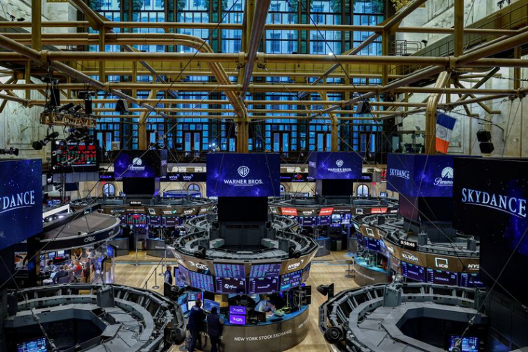 Vue sur le parquet de la Bourse de New York