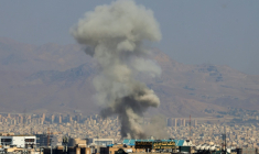 Explosion dans le centre de Téhéran, le 15 juin 2025 ( AFP / Atta KENARE )